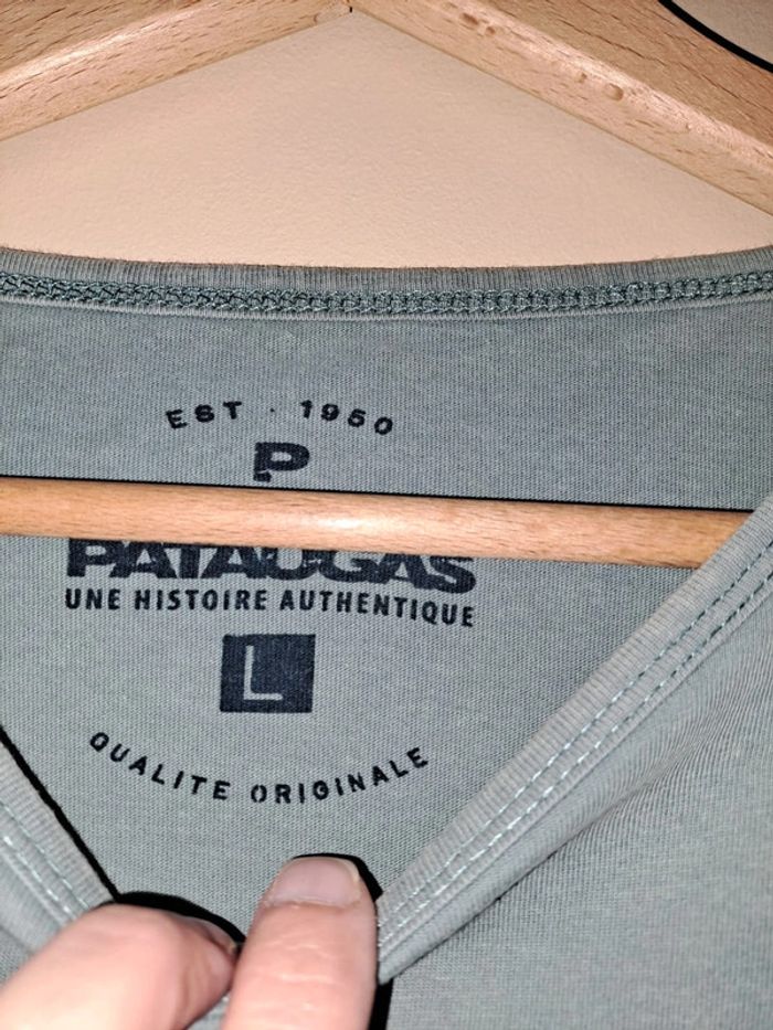 Lot de 3 T-shirts homme L avec qqs défauts voir photo et légère décoloration de pliage - photo numéro 13