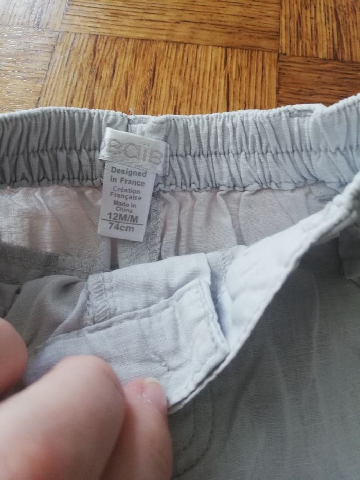 Pantalon beige obaïbi garçon 12 mois - photo numéro 2