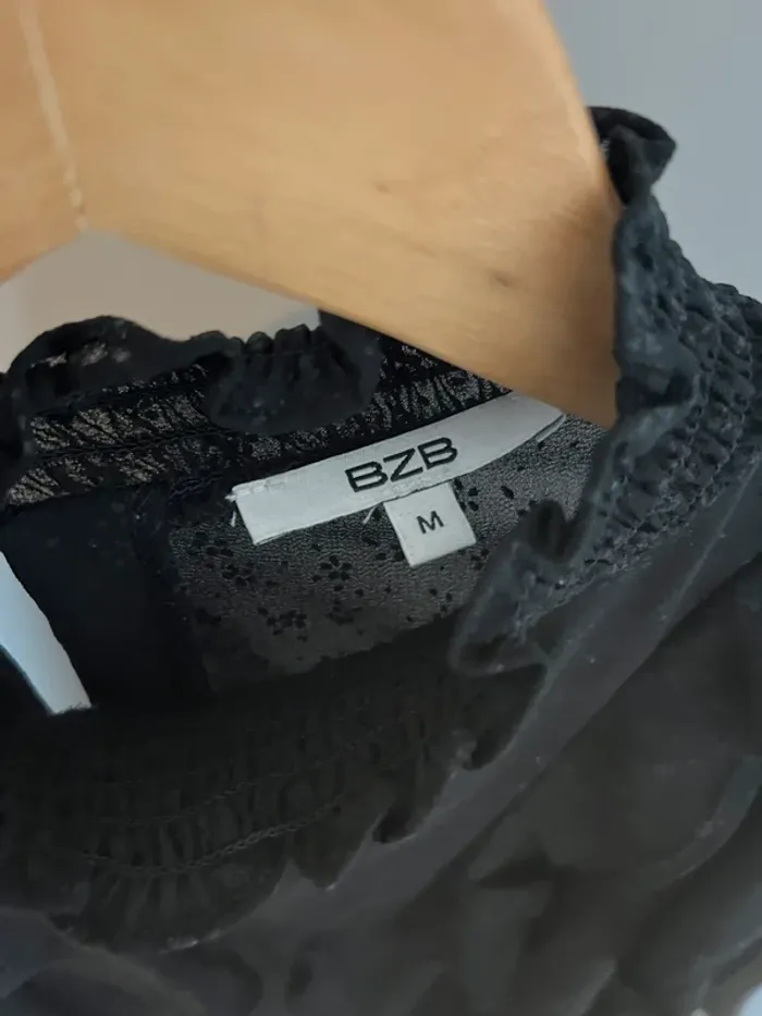 Chemise noire en voilage « BZB » - photo numéro 4