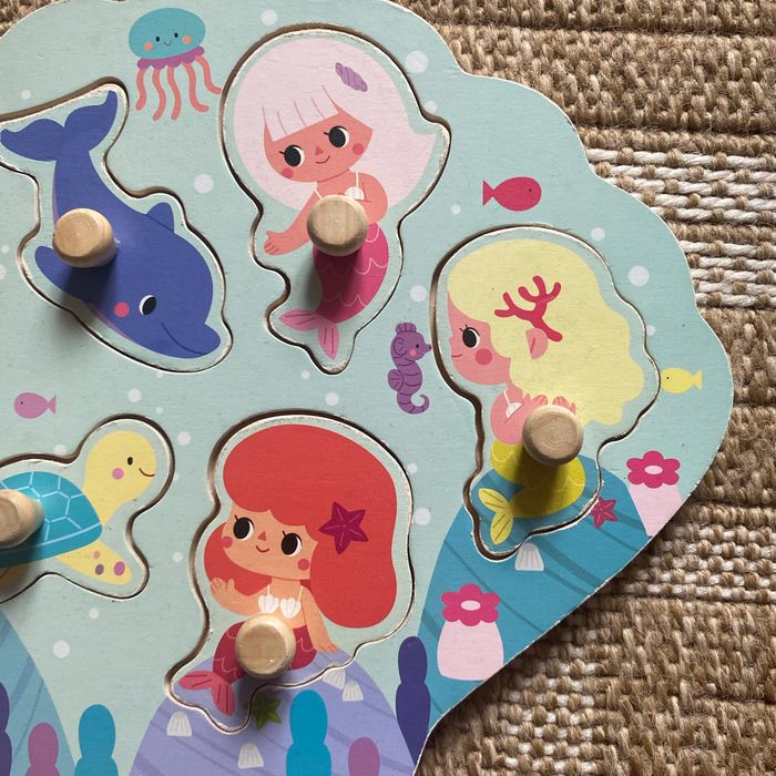 Puzzle bébé Janod en bois sirène - photo numéro 3