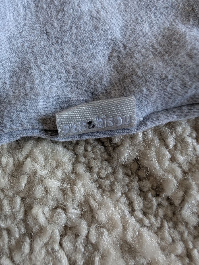 Body cache-cœur manches longues, gris, bébé unisexe, 1 mois, P'tit bisou - photo numéro 3