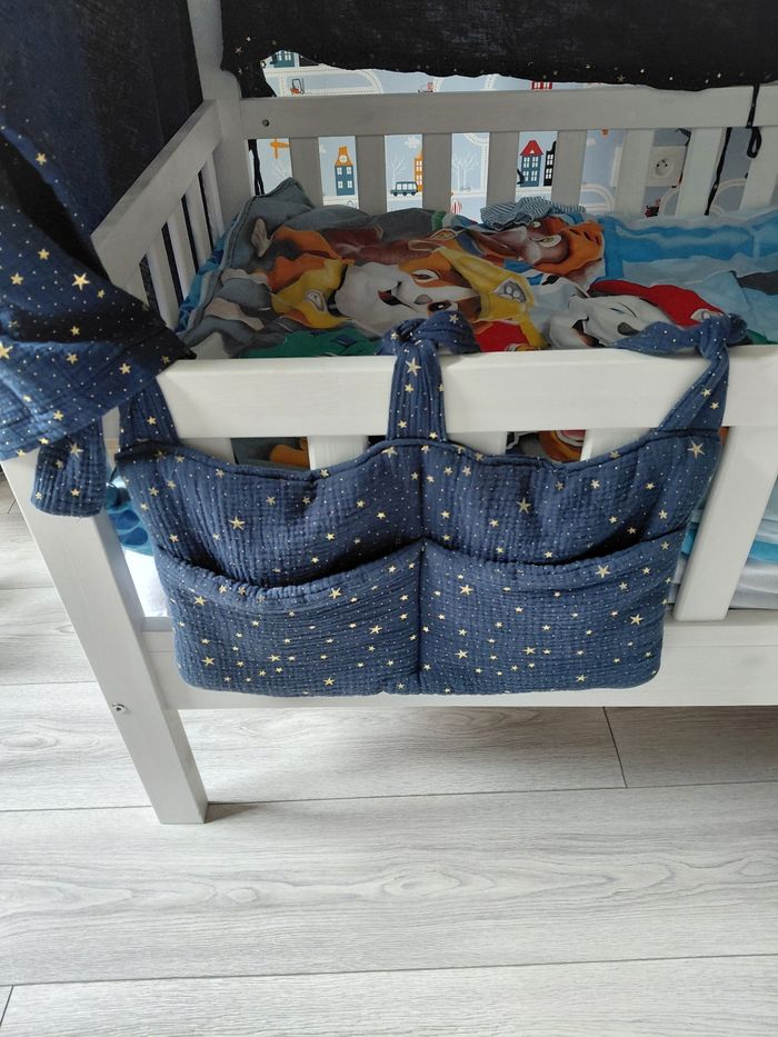 Toile de lit cabane avec pochette de rangement - photo numéro 3