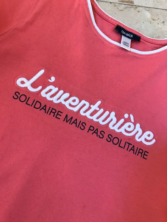 Teeshirt corail fille 12 Ans - photo numéro 2