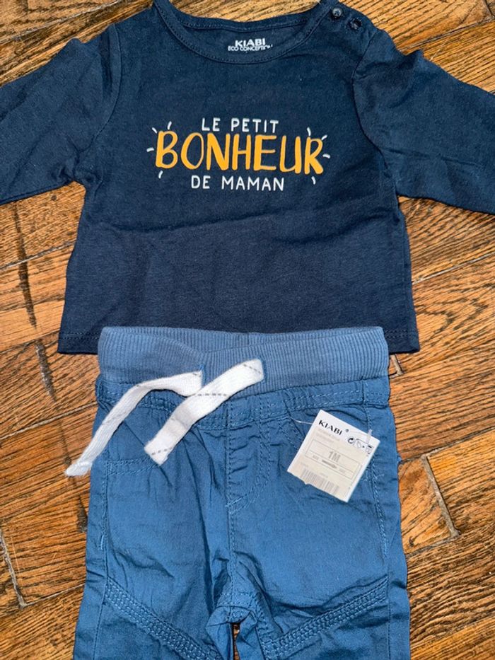 Ensemble Kiabi 1 mois neuf avec étiquette - photo numéro 2