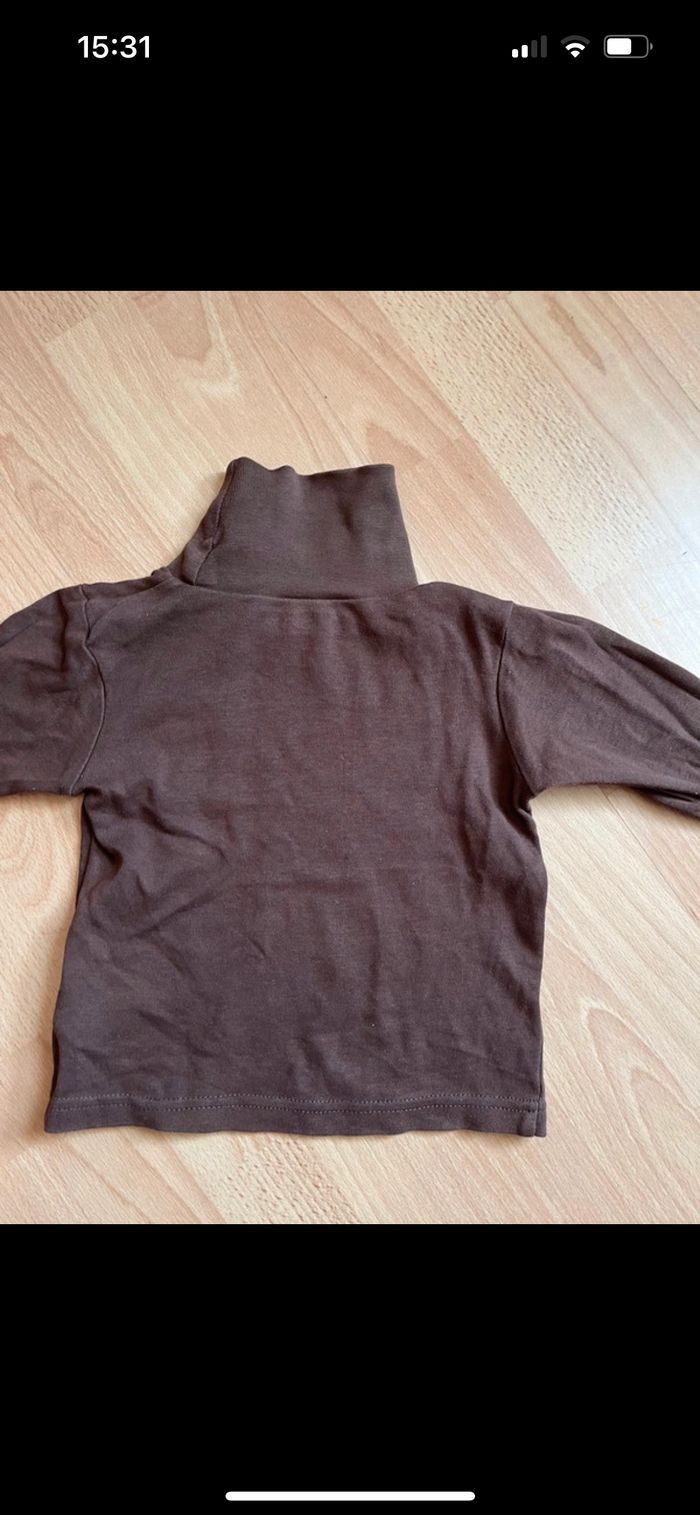 Joli sous-pull marron à col roulé ORCHESTRA T. 2 ans/92 cm garçon TBE - photo numéro 4