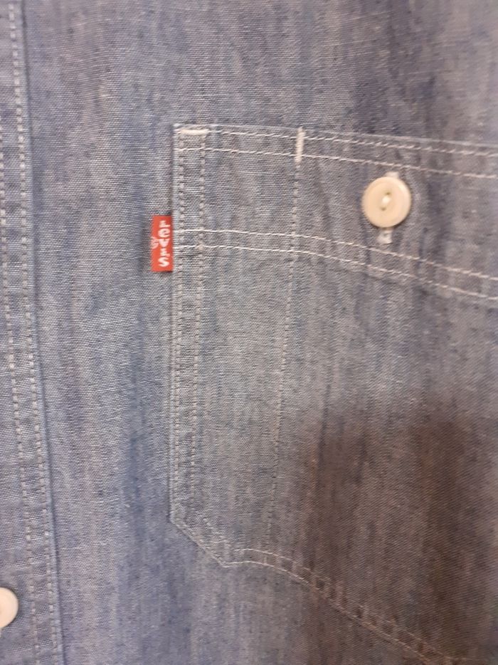 Chemise en jeans bleu Levi's homme - photo numéro 3