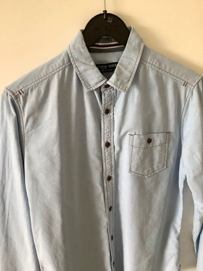 Chemise jean souple bleu clair Bonobo S - photo numéro 6