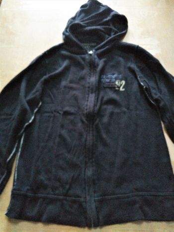 Sweat zippé marine à capuche taille L