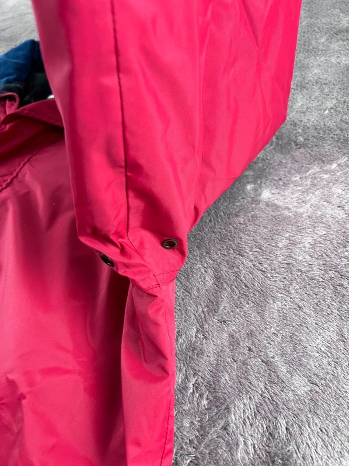 K-Way Manteau Imperméable Rouge Taille L – Col Velours Vintage - photo numéro 13