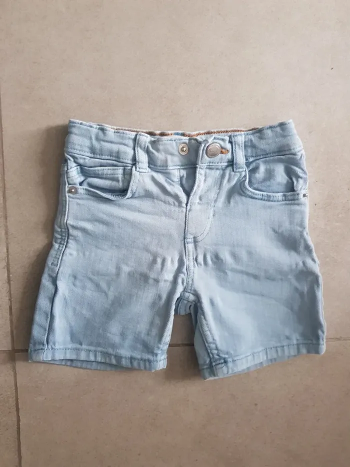 Petit short jean élastique 12-18 mois garçon