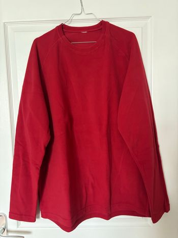 Pull polaire homme rouge