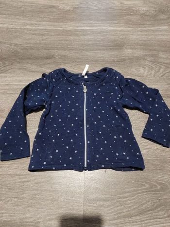 Sweat zippé bébé fille
