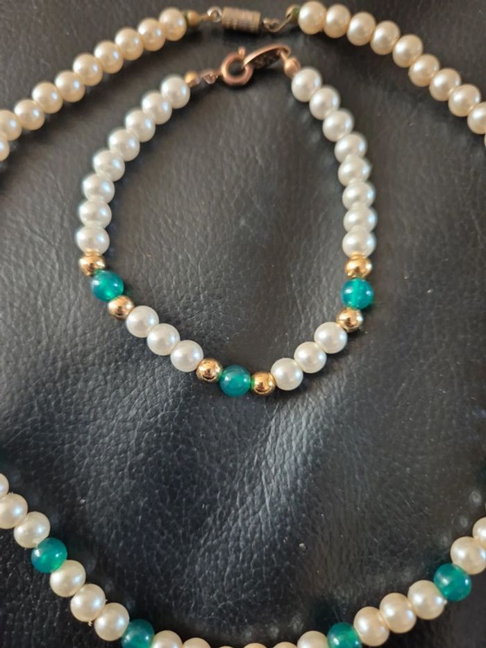 ensemble collier et bracelet de perle - photo numéro 4