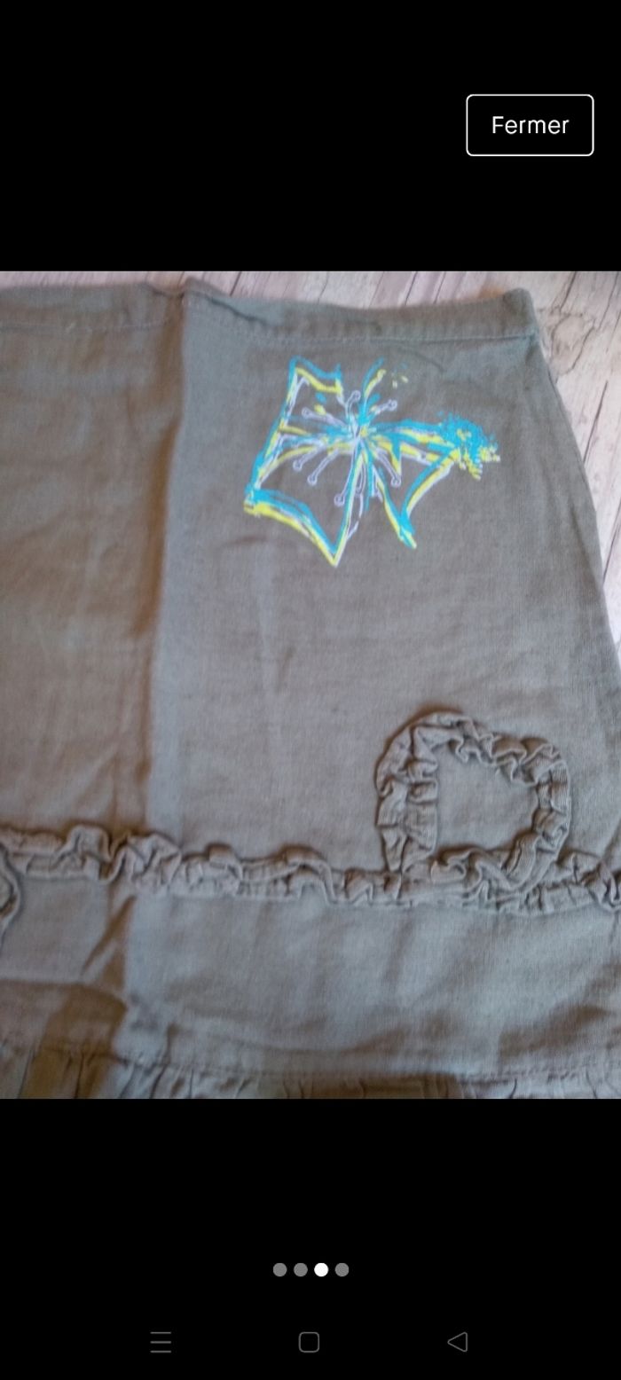 jupe printemps été en lin et coton / 5 ans - photo numéro 4