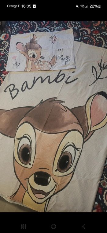 Parure de lit bambi bébé