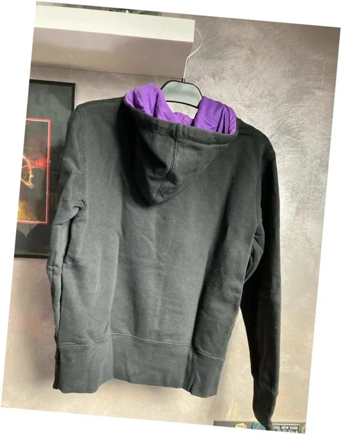 Sweat à capuche noir bleu et violet Stéréo Panda taille XS - photo numéro 2