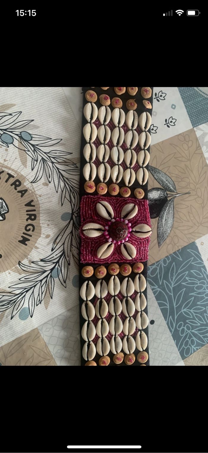 Magnifique ceinture en coquillages - photo numéro 2