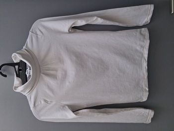 T-shirt col roulé blanc-10ans