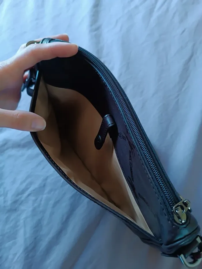 Petit sac porté épaule cuir marron longchamp neuf - photo numéro 8