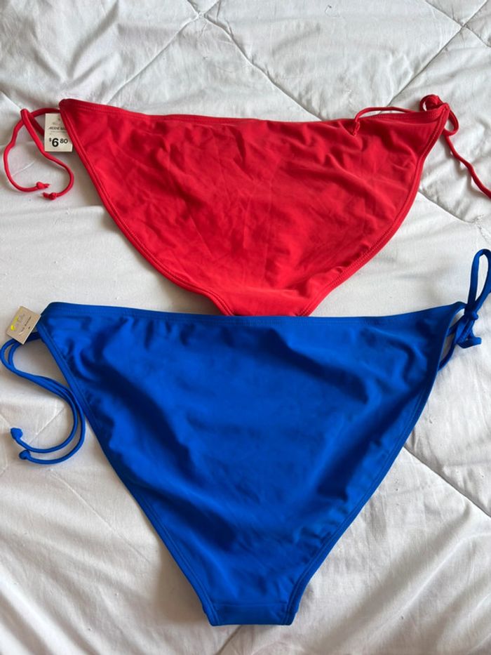Lot 2 bas de maillot de bain Ardene rouge et bleu taille XXL/44 neuf - photo numéro 12