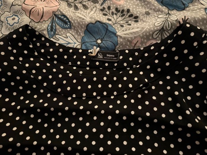 Tee-shirt à pois noir et blanc Sinequanone - Taille 40 - photo numéro 3