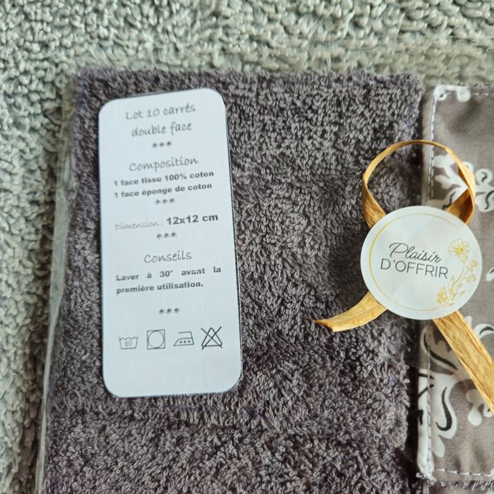 10 lingettes lavables 12x12 cm - photo numéro 3