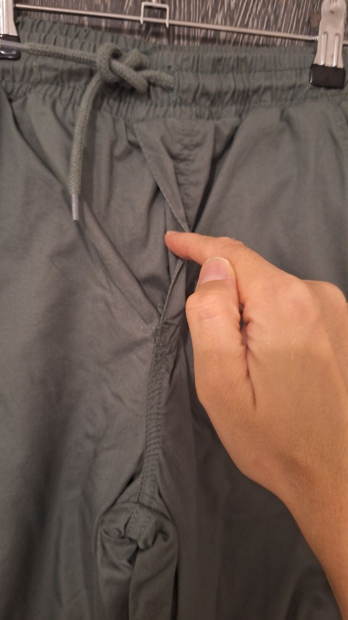 Pantalon jogger en toile kaki - photo numéro 4