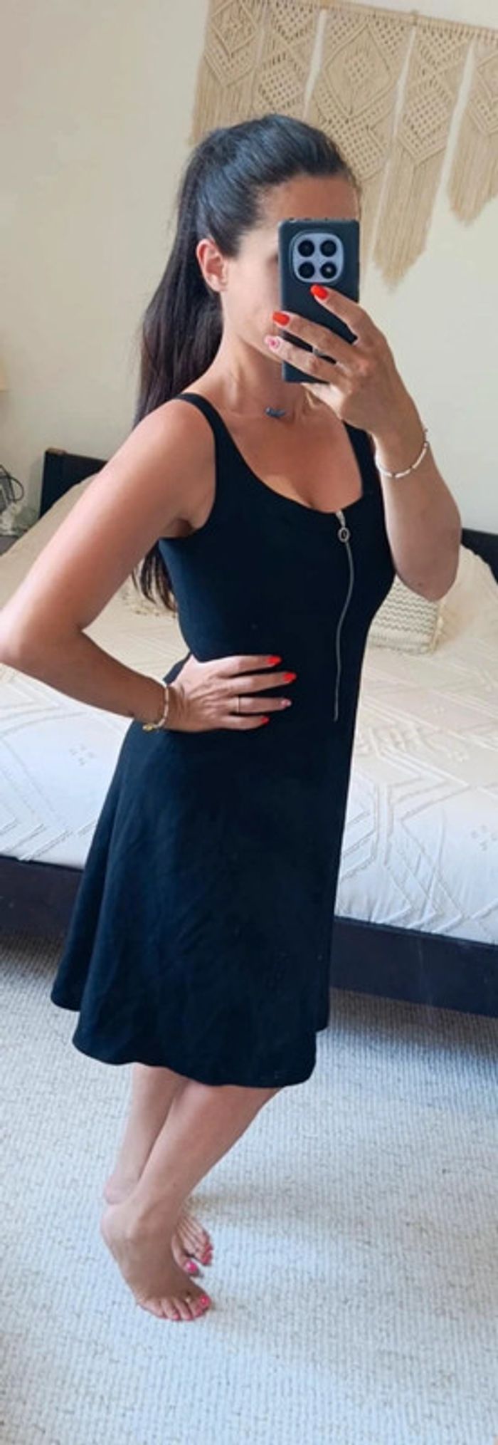 Robe noir Caroll 38 detail zip devant tout le long - photo numéro 2