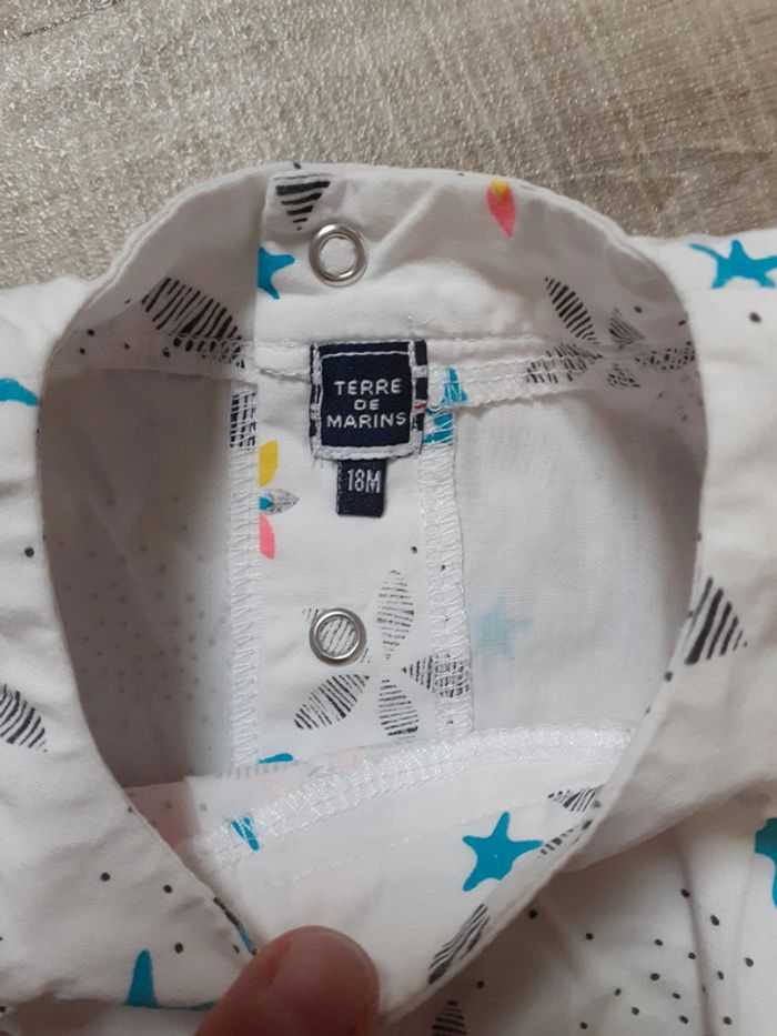 Robe fille blanche motif fleuri 18 mois - photo numéro 4