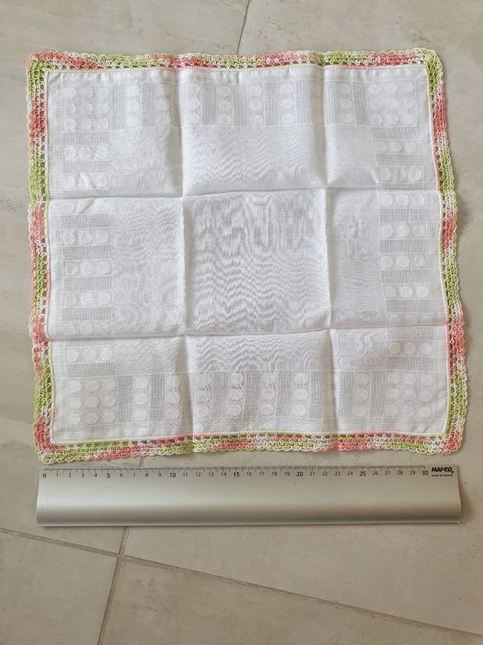 Mouchoir en tissu brodé main - photo numéro 10