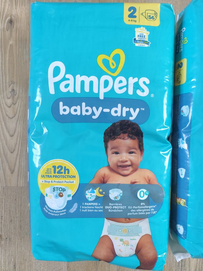 112 couches culottes bébé Pampers baby dry taille 2 - photo numéro 2