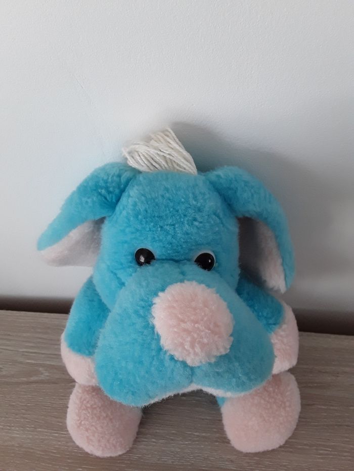 Peluche chien bleu - photo numéro 2
