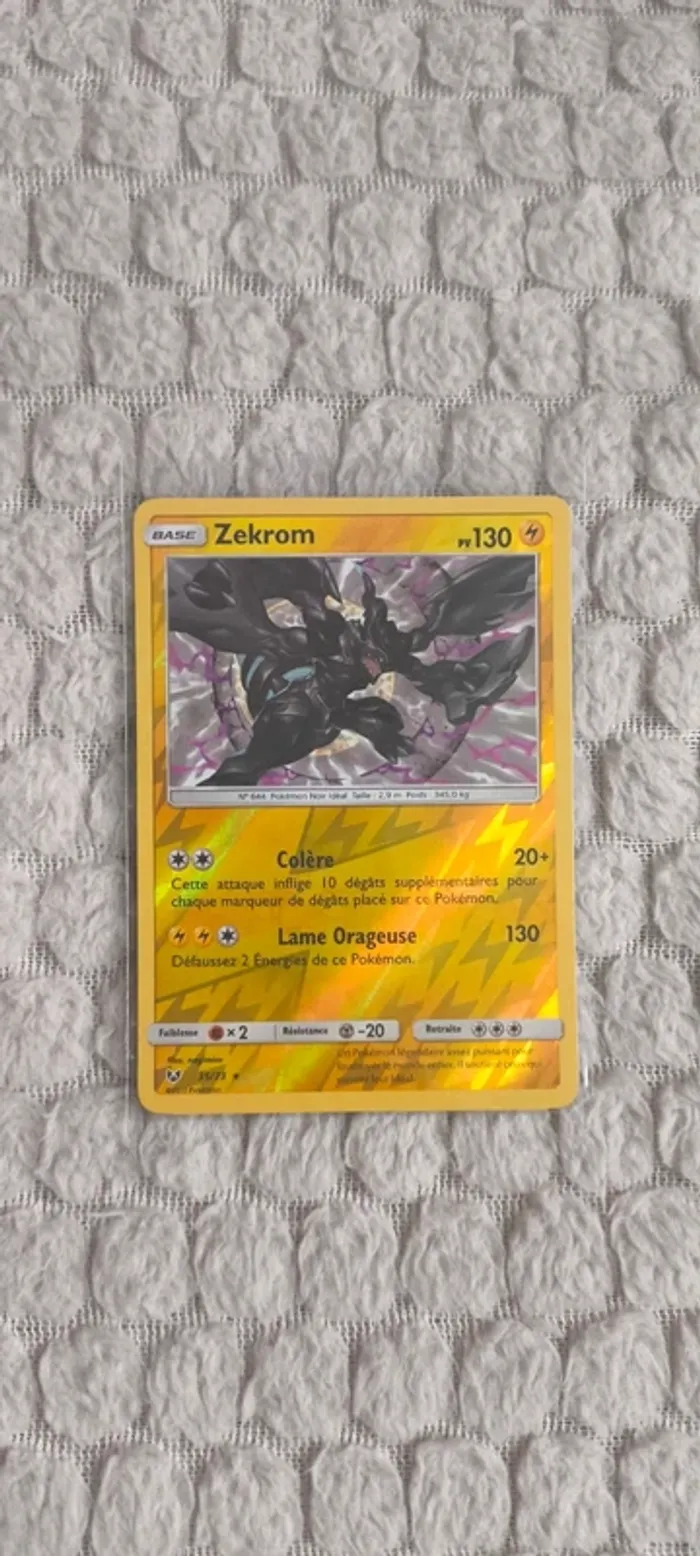 Carte Pokémon Zekrom 35/73 Reverse - Légendes Brillantes