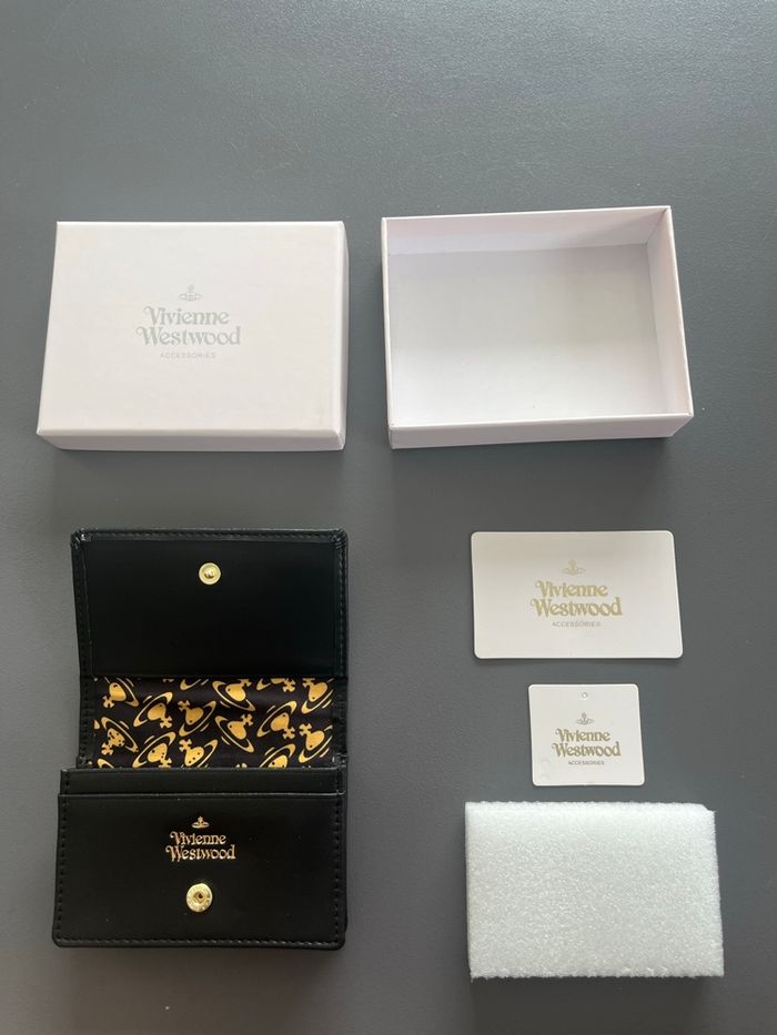 Portefeuille Vivienne Westwood Noir et Doré - photo numéro 4