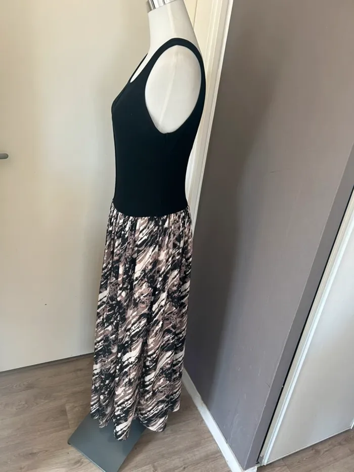 Emi jo robe longue noire à imprimer beige, multicolore femme, taille M/38 - photo numéro 3
