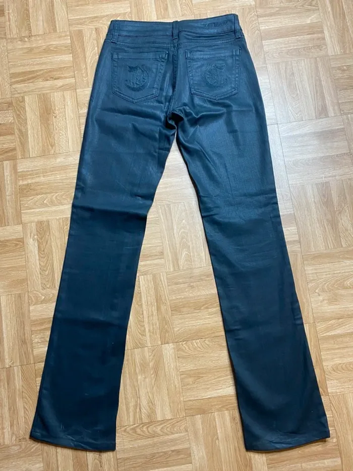 Pantalon jean noir satiné et brodé Corleone (NEUF) - photo numéro 6