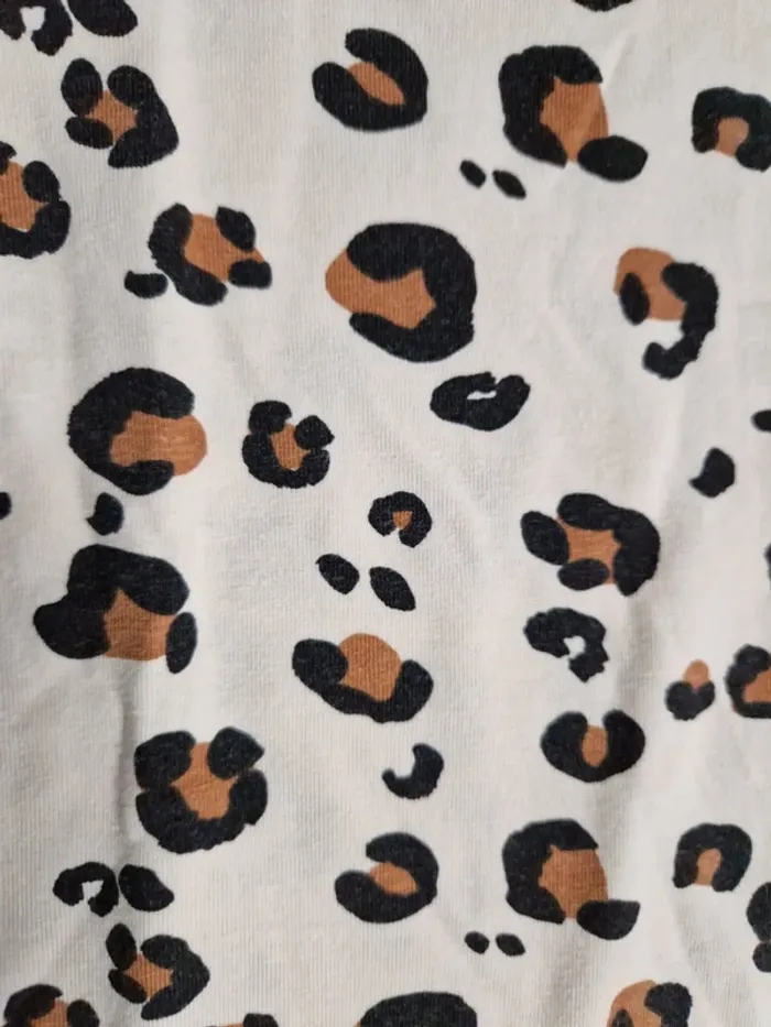 Tee-shirt manches longues fille Zara beige léopard 116 cm - photo numéro 4
