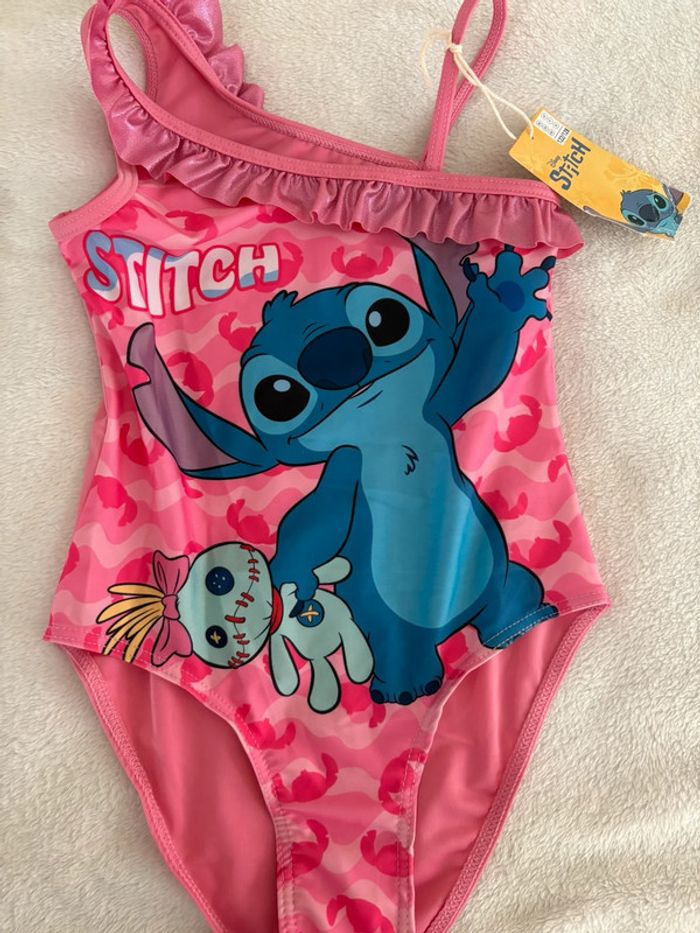 Maillot de Bain Fille Disney Stitch – Rose Camouflage – Taille 122/128 - photo numéro 3