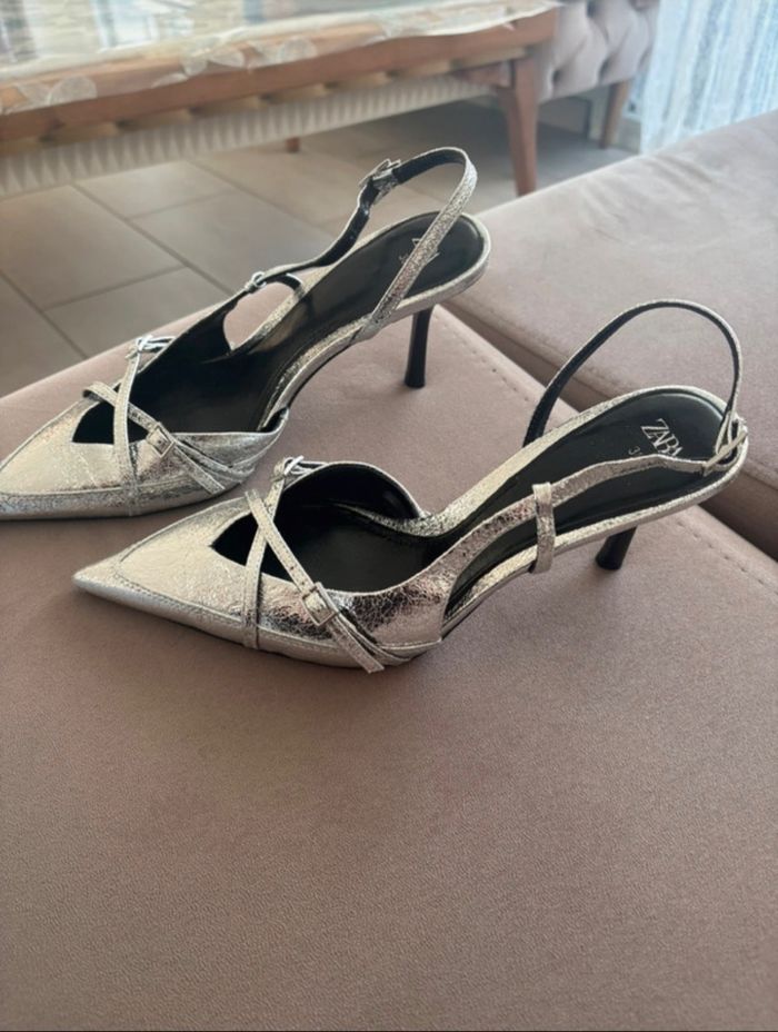 Talons Zara argenté - photo numéro 2
