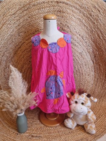 Robe rose été tortue fille 6 ans