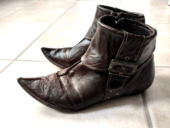 Bottines Pointues en Cuir - P37 - photo numéro 2