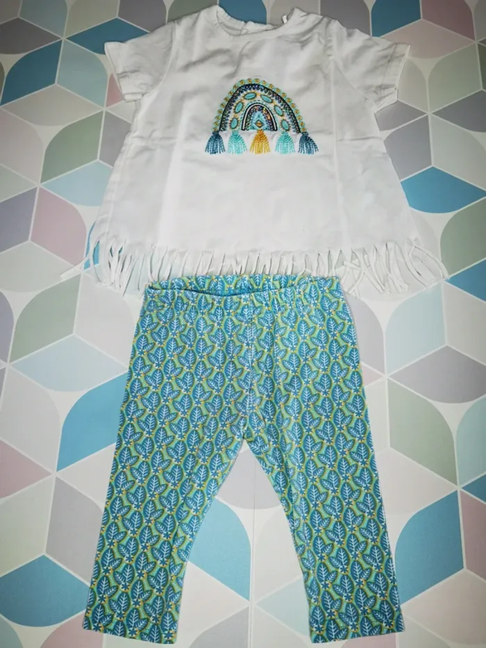 D3404 - ensemble fille 6 mois