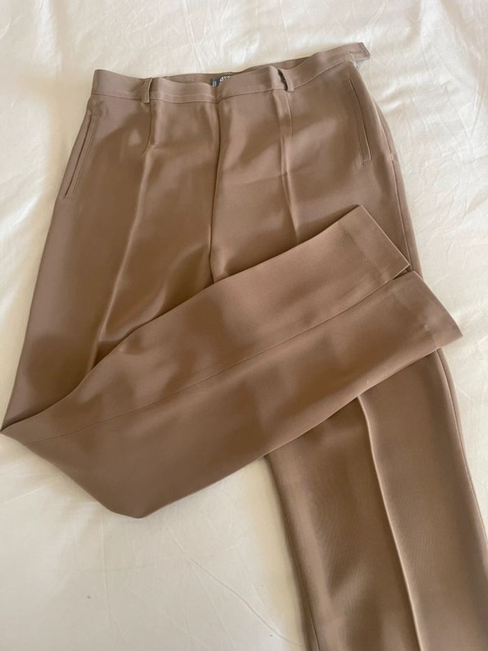 Pantalon droit café au lait
