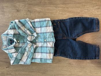 Ensemble jean chemise 6 mois