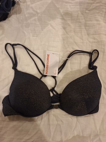 Haut de maillot de bain rouge gorge