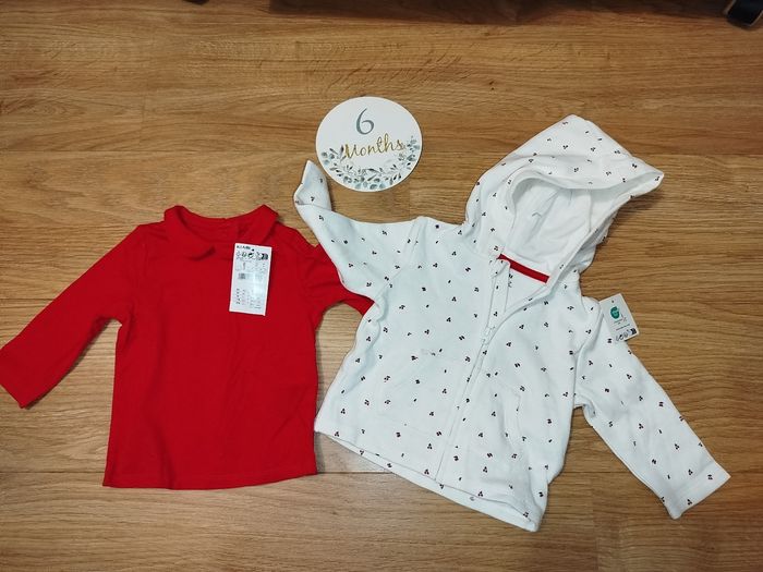 Lot veste+haut fille 6 mois Kiabi