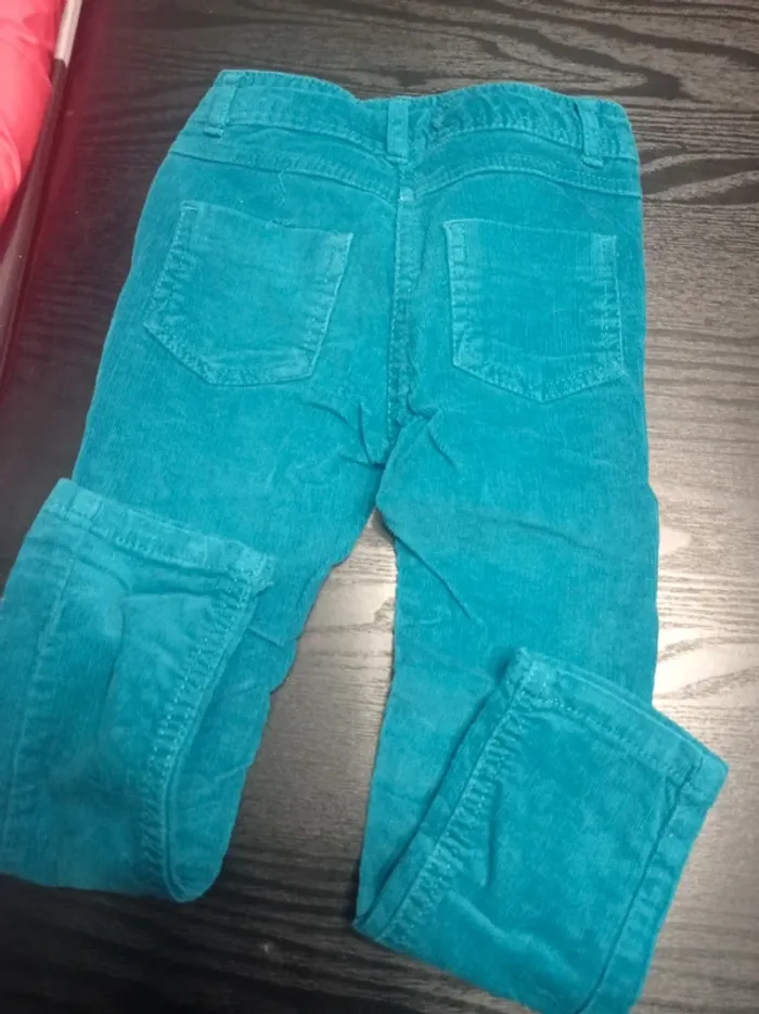 Jean aspect velours bleu - photo numéro 2