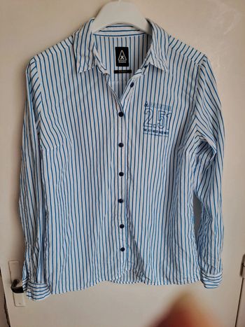 Chemise rayée bleue et blanche