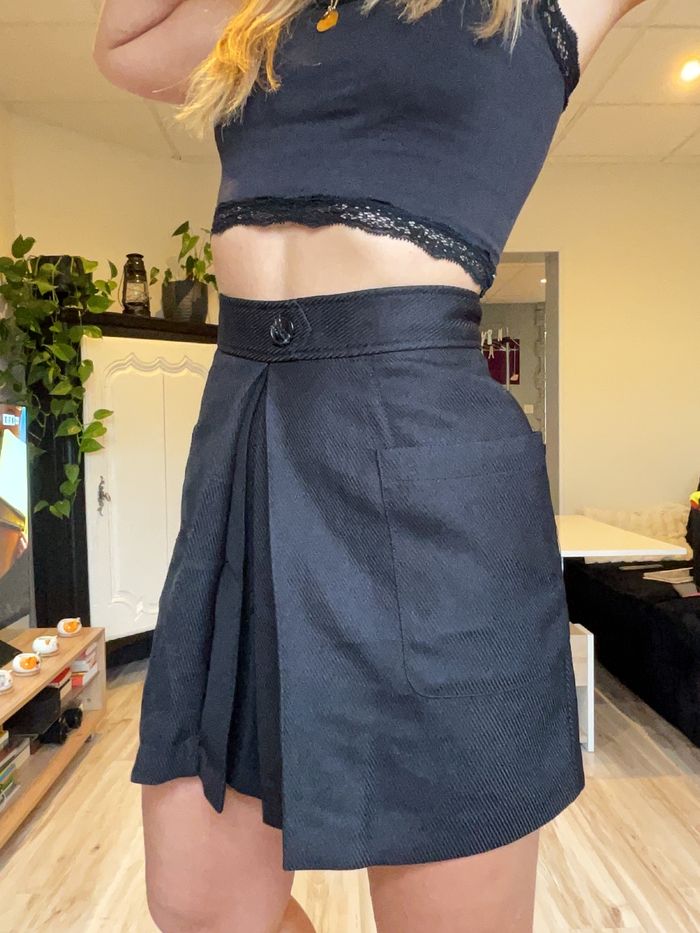 Jupe portefeuille noir épaisse La Redoute - photo numéro 3