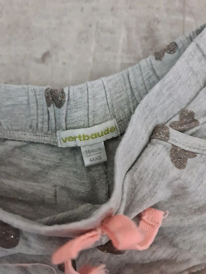 Short coton gris vertbaudet 4 ans fille - photo numéro 2